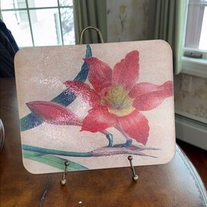 Red Floral Decorative cutting board